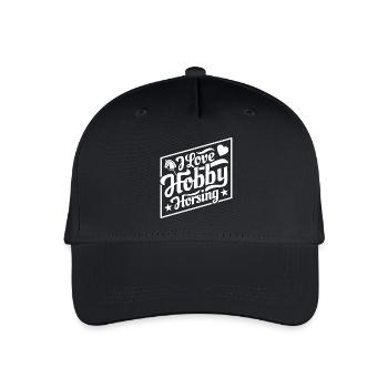 I Love Hobby Horsing - Heart - Hobby - Organic Kids’ Baseball Cap - black - Front