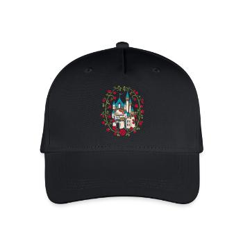 Dornröschen Schloss Märchen - Kinder Bio Basecap - Schwarz - Vorne