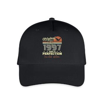 Juli 1997 Retro Geburtstag Geboren im Juli 1997 - Kinder Bio Basecap - Schwarz - Vorne