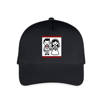 Mariage de couple marié - Casquette de baseball bio Enfant - noir - Devant