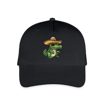 Alligator Drôle Sombrero - Casquette de baseball bio Enfant - noir - Devant