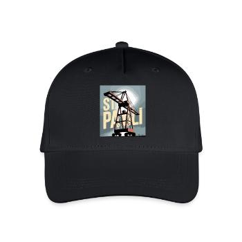 St. Pauli Hamburg Port Harbour Crane Nostalgia - Organic Kids’ Baseball Cap - black - Front