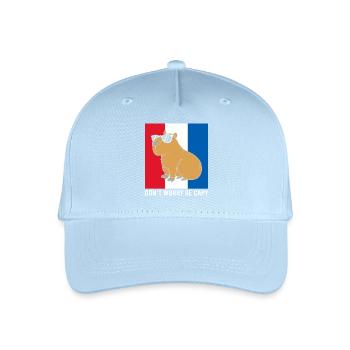 Dont Worry Be Cappy Capybara - Kinder Bio Basecap - Hellblau - Vorne