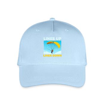 Parachutiste fracassant avec banderole - Casquette de baseball bio Enfant - bleu clair - Devant