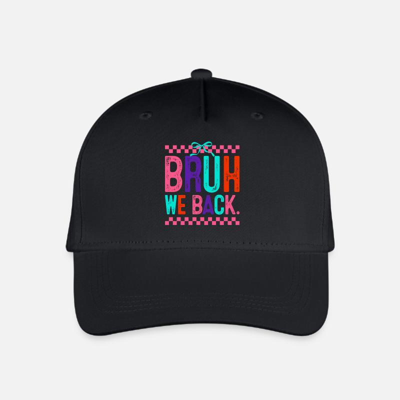 Bruh We Back Neon Pop - Casquette de baseball bio Enfant - noir