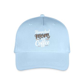 Homeschool Mom Loves Coffee - Organic Kids’ Baseball Cap - light blue - Front