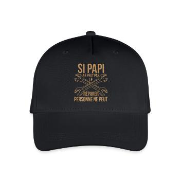 Wenn Opa es nicht reparieren kann, kann es niemand - Kinder Bio Basecap - Schwarz - Vorne