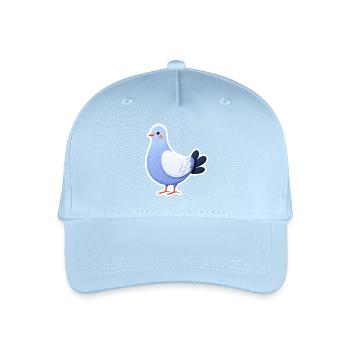 Blue Dove Aufkleber-Illustration - Kinder Bio Basecap - Hellblau - Vorne