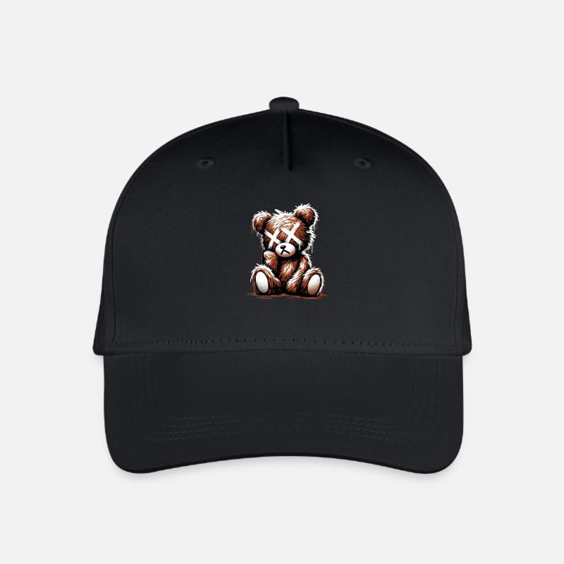 Broken Sad Teddy Graffiti Art - Casquette de baseball bio Enfant - noir