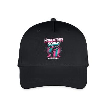 Lustiges Putzen Design - Kinder Bio Basecap - Schwarz - Vorne