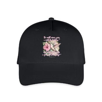 Bibelvers Christlich Kolibri - Kinder Bio Basecap - Schwarz - Vorne