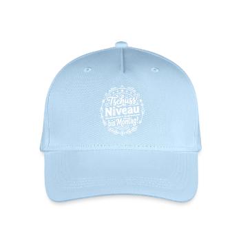 Tschüss Niveau bis Montag Spruch - Kinder Bio Basecap - Hellblau - Vorne