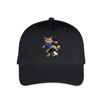 Cat Football - Organic Kids’ Baseball Cap - black - Front