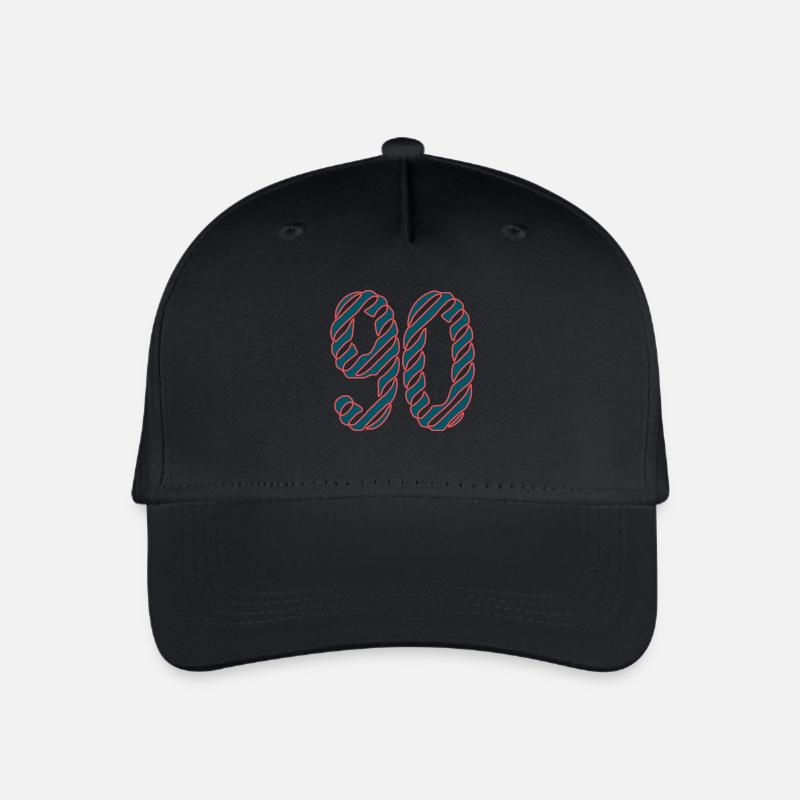 90. 90 ANS. 90e ANNIVERSAIRE. ANNIVERSAIRE 90 ANS. - Casquette de baseball bio Enfant - noir