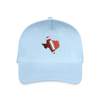 Echter Football in der Texas State Landkarte - Kinder Bio Basecap - Hellblau - Vorne