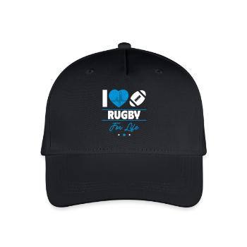 Rugby forever – passion for the game - Organic Kids’ Baseball Cap - black - Front