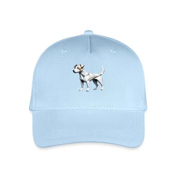Jack Russell Terrier - Low Poly Pet Dog Design - Kinder Bio Basecap - Hellblau - Vorne
