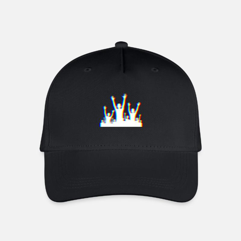 Glitch Party – Festival Style - Kinder Bio Basecap - Schwarz