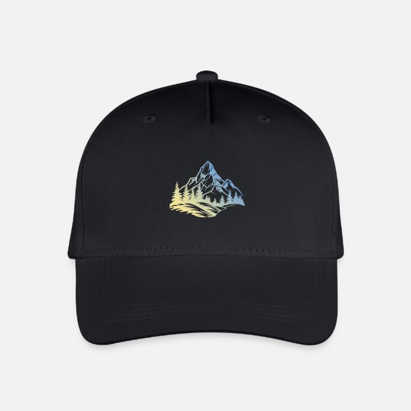 Berge Natur - Kinder Bio Basecap - Schwarz