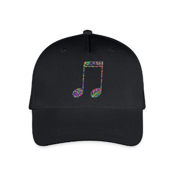 Musiknote - Kinder Bio Basecap - Schwarz - Vorne