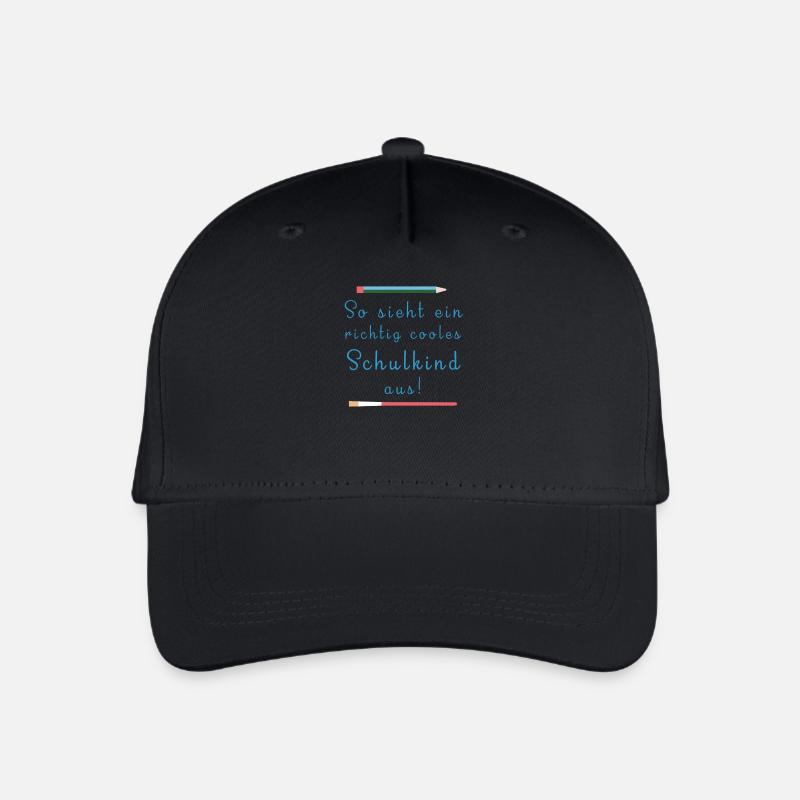 Lustiger Schulkind Hoodie für Einschulung & Erstk - Kinder Bio Basecap - Schwarz