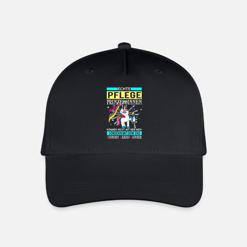 Einhorn - Pflege Prinzessin - Kinder Bio Basecap - Schwarz