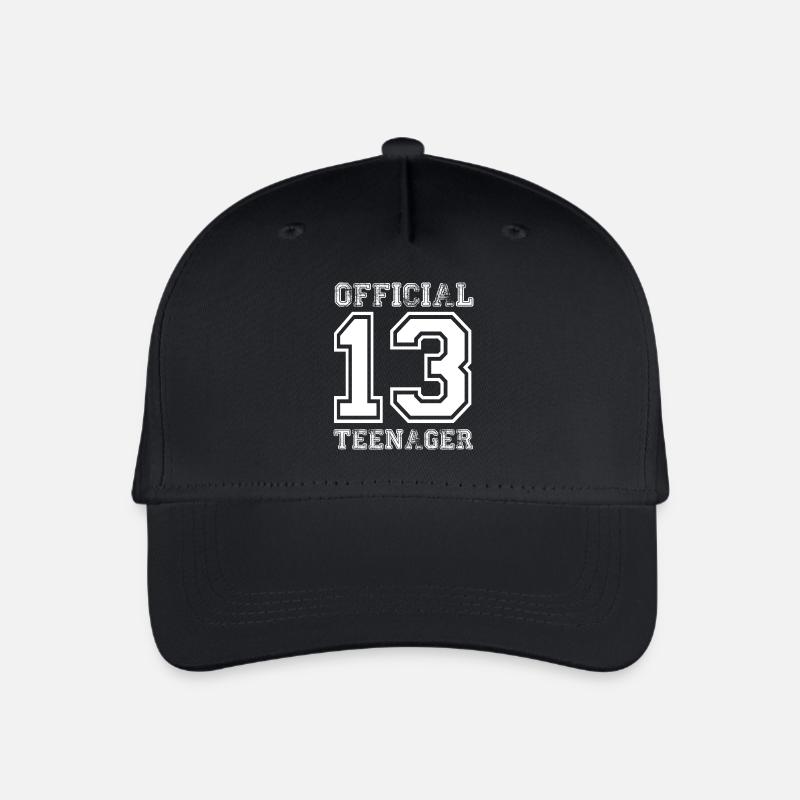 Official Teenager 13. Geburtstag Geschenk - Kinder Bio Basecap - Schwarz
