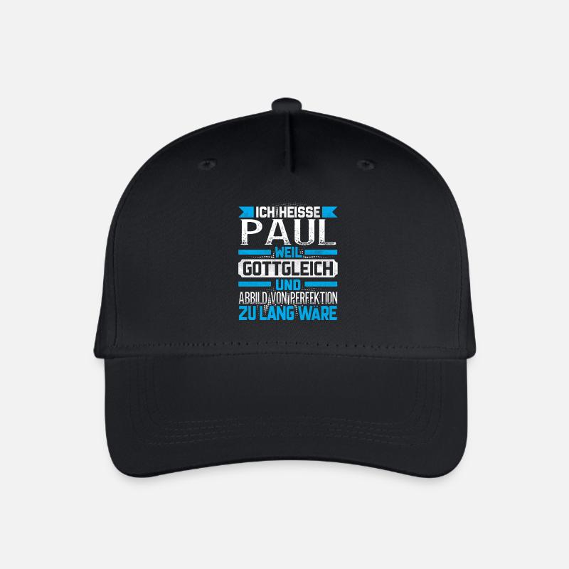 PAUL - Gottgleich Geschenk - Kinder Bio Basecap - Schwarz