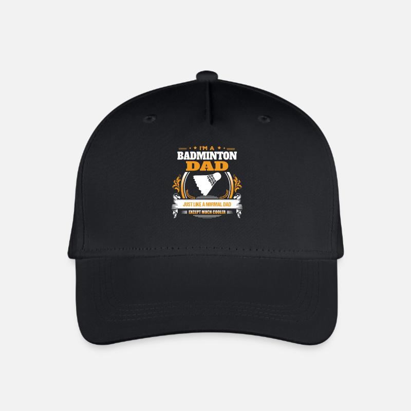 Badminton-Vati-Hemd-Geschenk-Idee - Kinder Bio Basecap - Schwarz