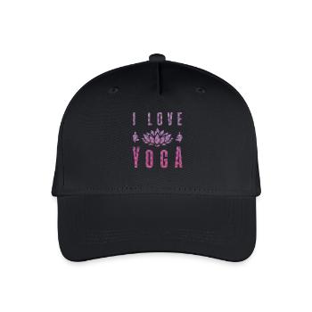 J’aime yoga cadeau Namaste Shanti coeur Joga - Casquette de baseball bio Enfant - noir - Devant
