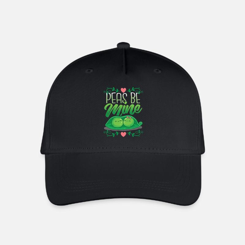 Valentinstag Vegan Vegetarier Gärtner Geschenk - Kinder Bio Basecap - Schwarz