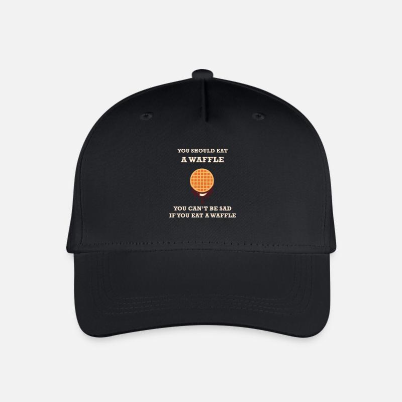 YOU SHOULD EAT A WAFFLE YOU CAN'T BE SAD - Kinder Bio Basecap - Schwarz