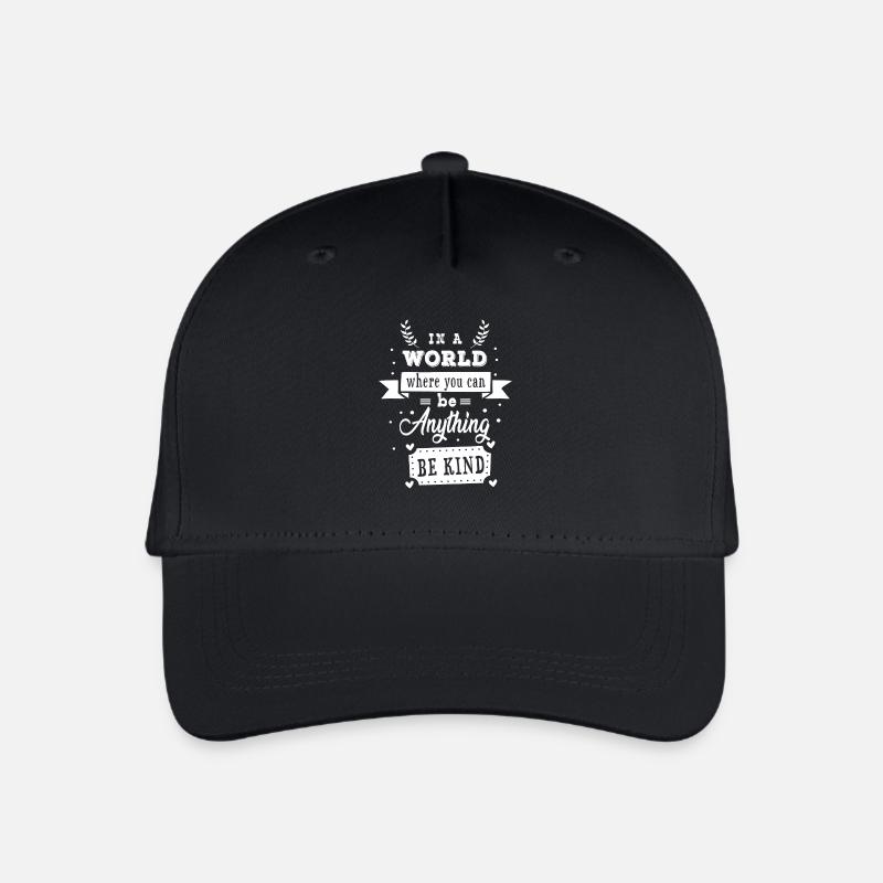 In a world where you can be anything be kind - Kinder Bio Basecap - Schwarz