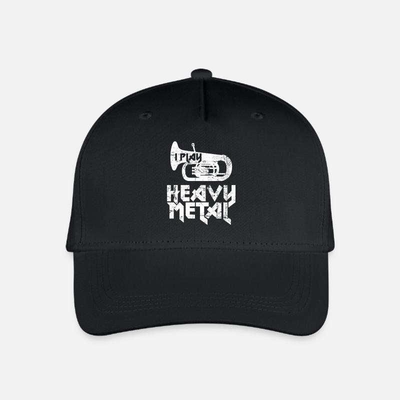 I PLAY HEAVY METAL - Kinder Bio Basecap - Schwarz