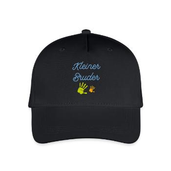 Kleiner Bruder T-Shirt - Kinder Bio Basecap - Schwarz - Vorne