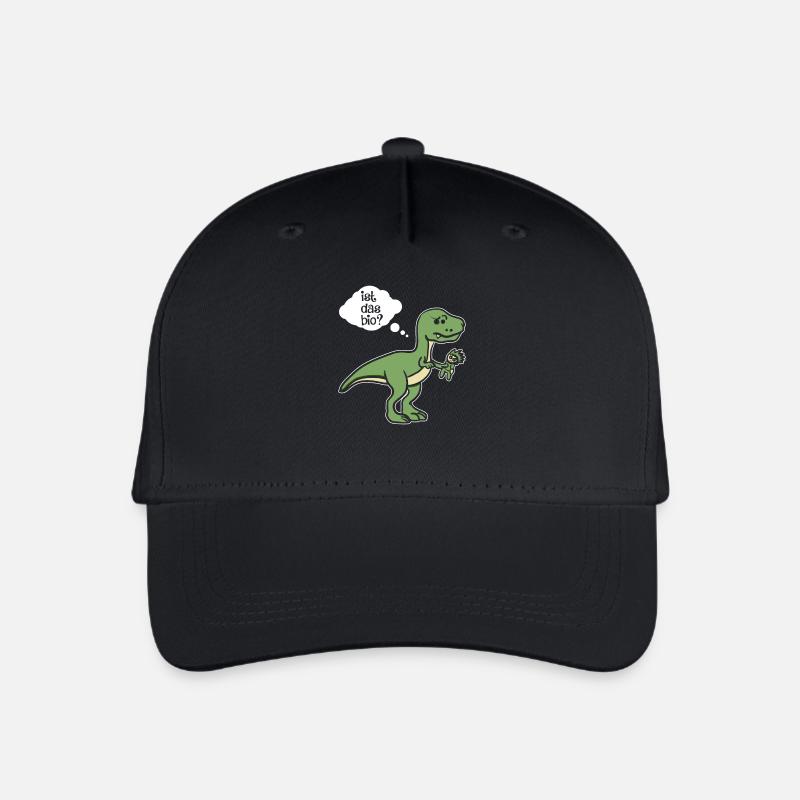 Ist das Bio? Dino - Vegan - Dinosaurier - Kinder Bio Basecap - Schwarz