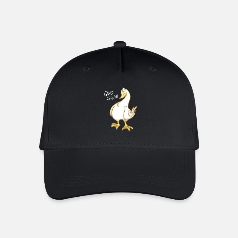 Gans Schön - Geschenk - Kinder Bio Basecap - Schwarz