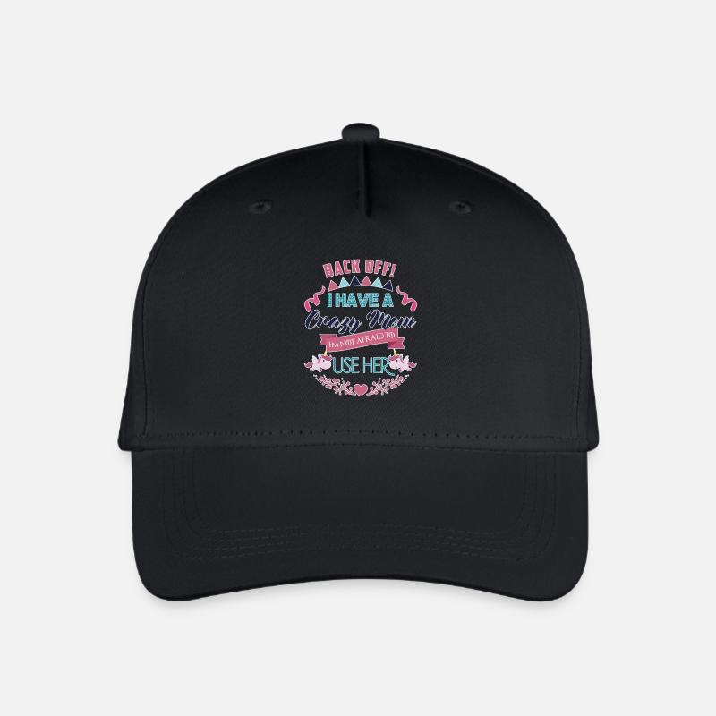 Ich habe eine verrückte Mutter Ich habe keine Angst, sie lustig zu benutzen - Kinder Bio Basecap - Schwarz