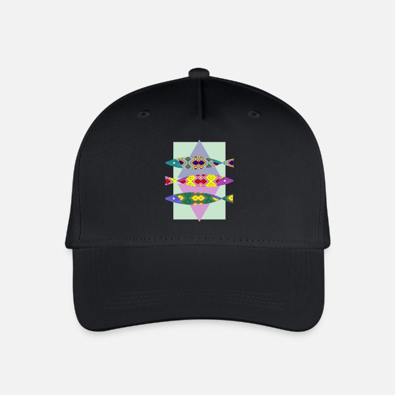Fisch - Kinder Bio Basecap - Schwarz