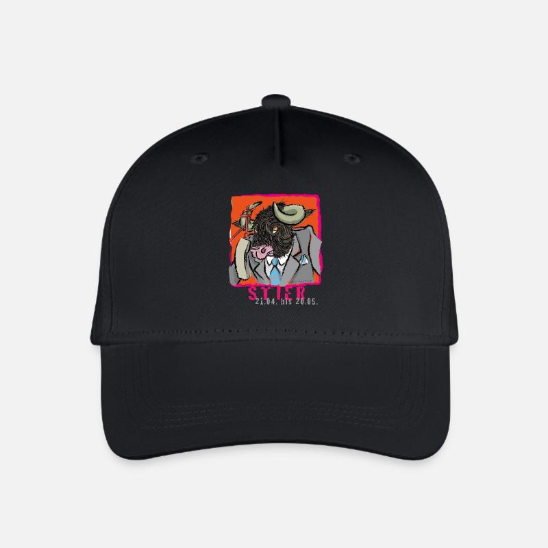 Sternzeichen-Stier - Kinder Bio Basecap - Schwarz