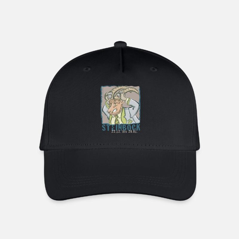 Sternzeichen - Steinbock - Kinder Bio Basecap - Schwarz