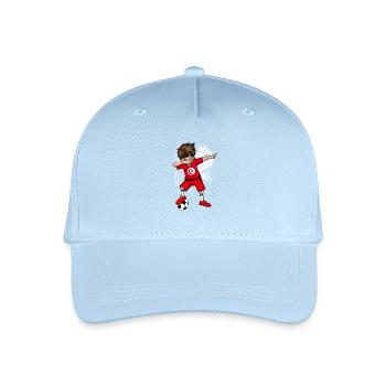 Equipe nationale de Tunisie WM Dab football - Casquette de baseball bio Enfant - bleu clair - Devant
