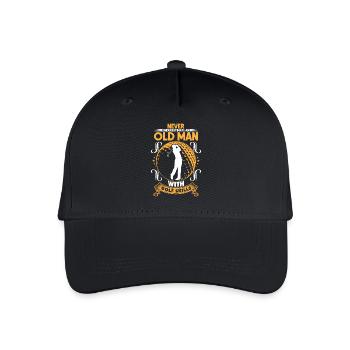 Old man with golf skills - Organic Kids’ Baseball Cap - black - Front