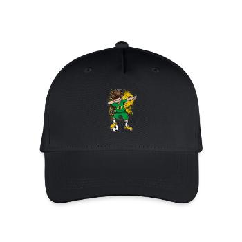Brasilien Fußball WM Trikot Nationalmannschaft - Kinder Bio Basecap - Schwarz - Vorne
