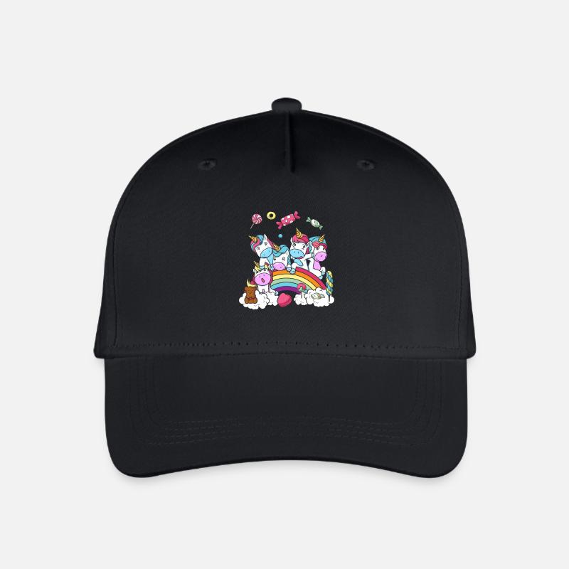 Geburtstag Geschenk Einhorn Party Tochter - Kinder Bio Basecap - Schwarz