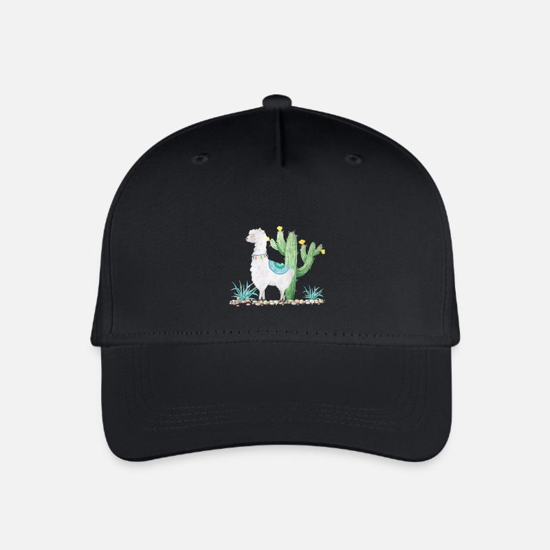 Lama - Kinder Bio Basecap - Schwarz