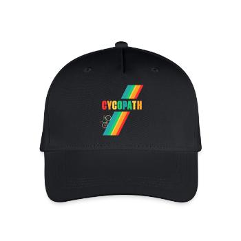 Retro Vintage Cycopath Bicycle Road Bike T-Shirt - Organic Kids’ Baseball Cap - black - Front
