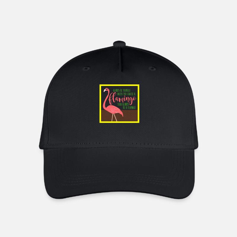 Sommer Flamingo - Kinder Bio Basecap - Schwarz