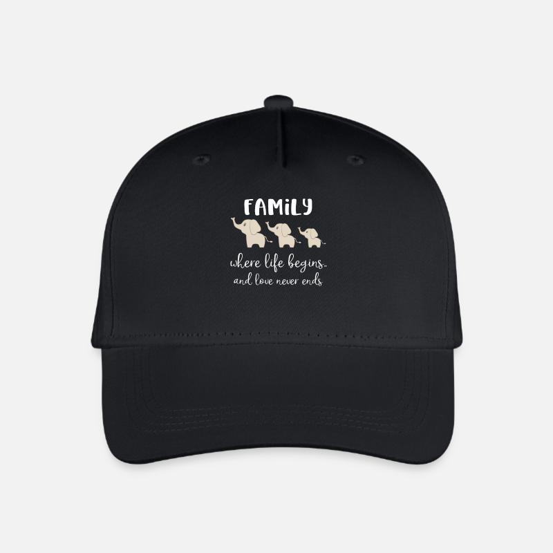 Elefanten - Elefantenliebhaber - Elefanten T-Shirt - Kinder Bio Basecap - Schwarz