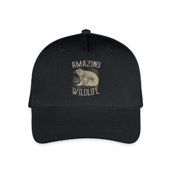 bear - Organic Kids’ Baseball Cap - black - Front
